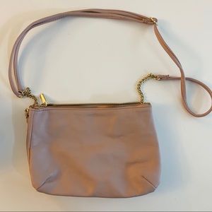 H&M Faux Leather Dusty Rose Crossbody Bag